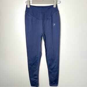 Gymshark Women’s Sweat Seamless Athletic Pants Workout Gym High Waist Small Blue